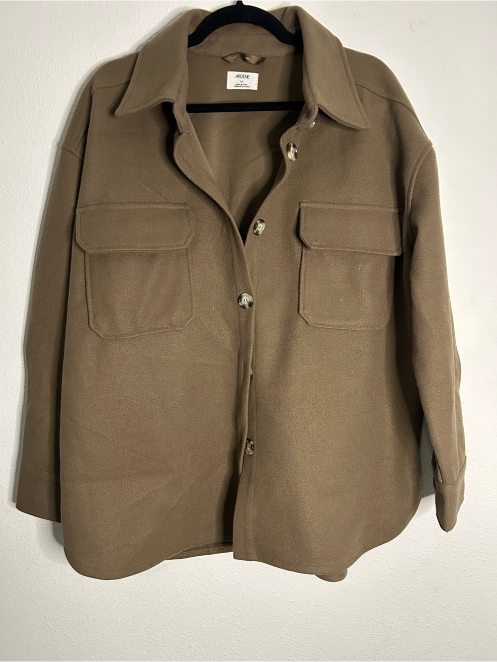 Ardene Men's Tan Button-Front Shacket